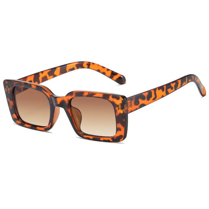 Women's fashionable square sunglasses with wide, glossy frame Bowlift