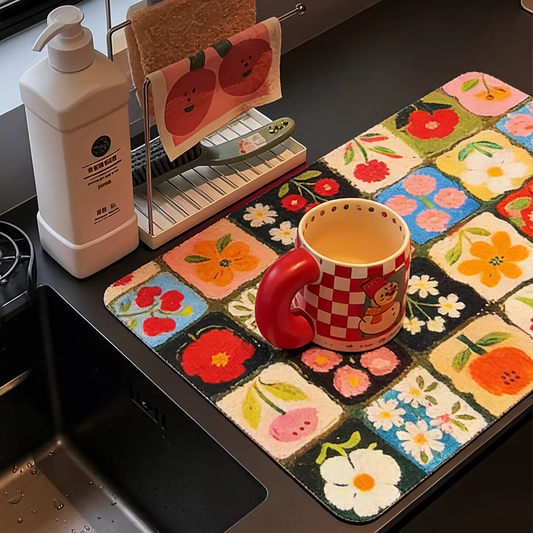 Colorful Floral Kitchen Table Mat