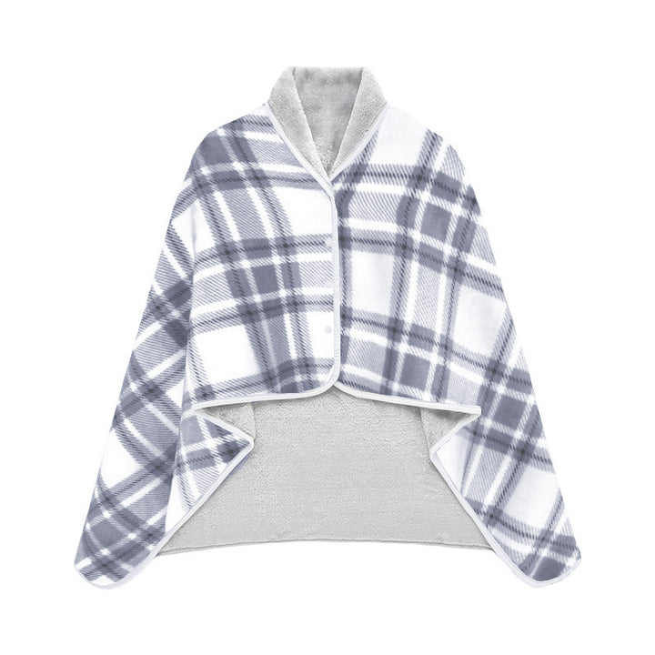 Women Comfortable Throw Blanket with Checkered Pattern Bowlift