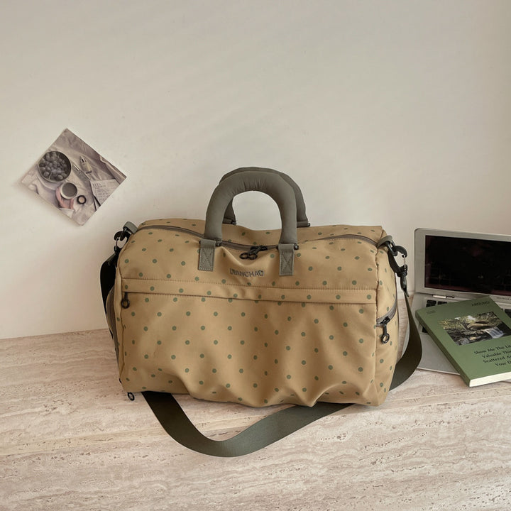 Stylish Dot Print Travel Duffel