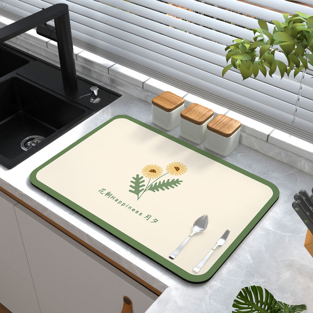 Decorative Kitchen Counter Protector Mat Bowlift