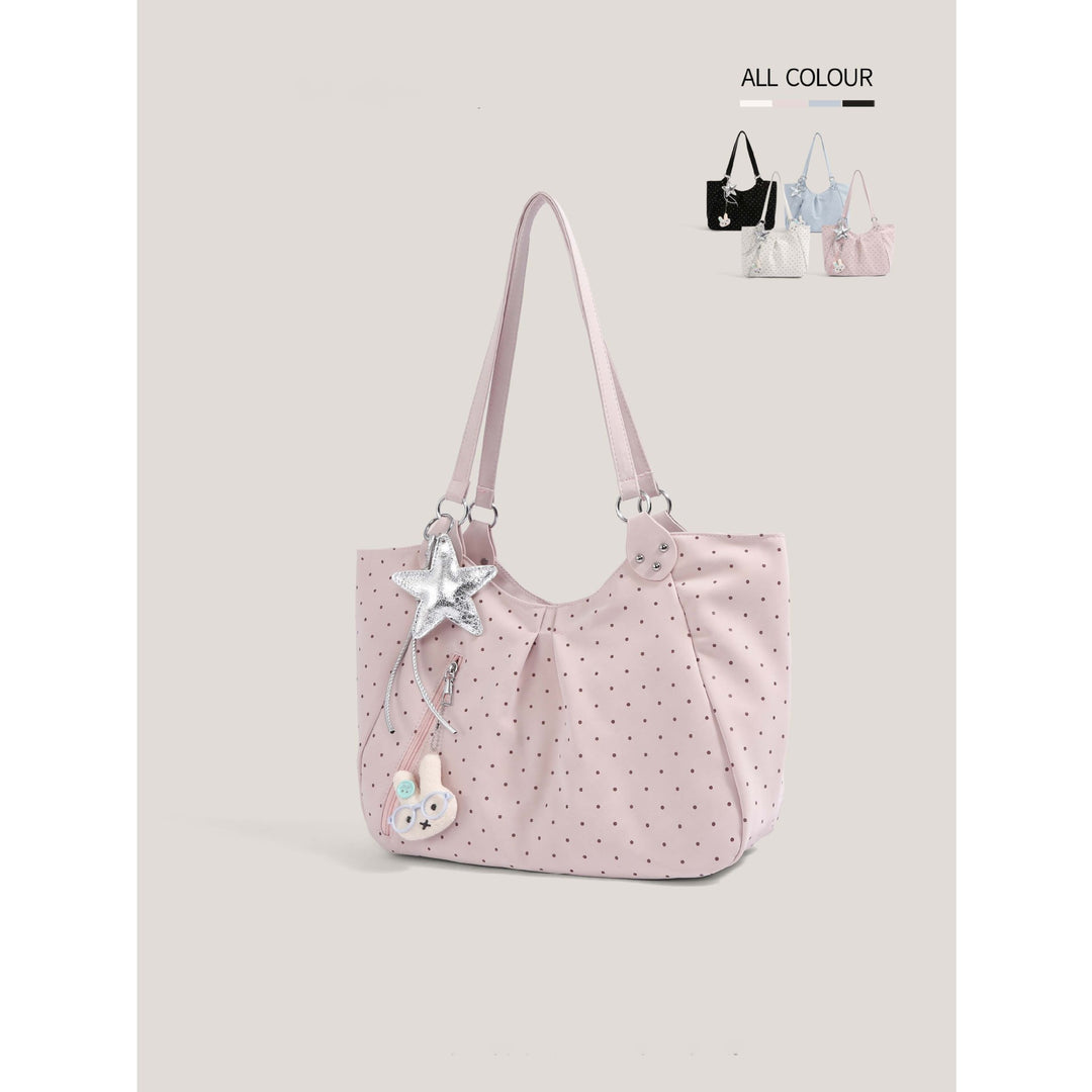 Casual Polka Dot Tote Bowlift