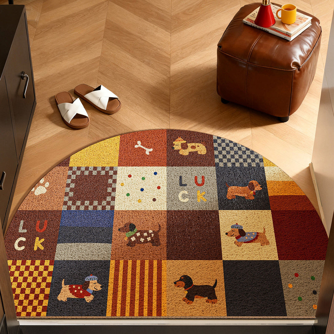 Decorative Dog-Themed Area Mat Bowlift
