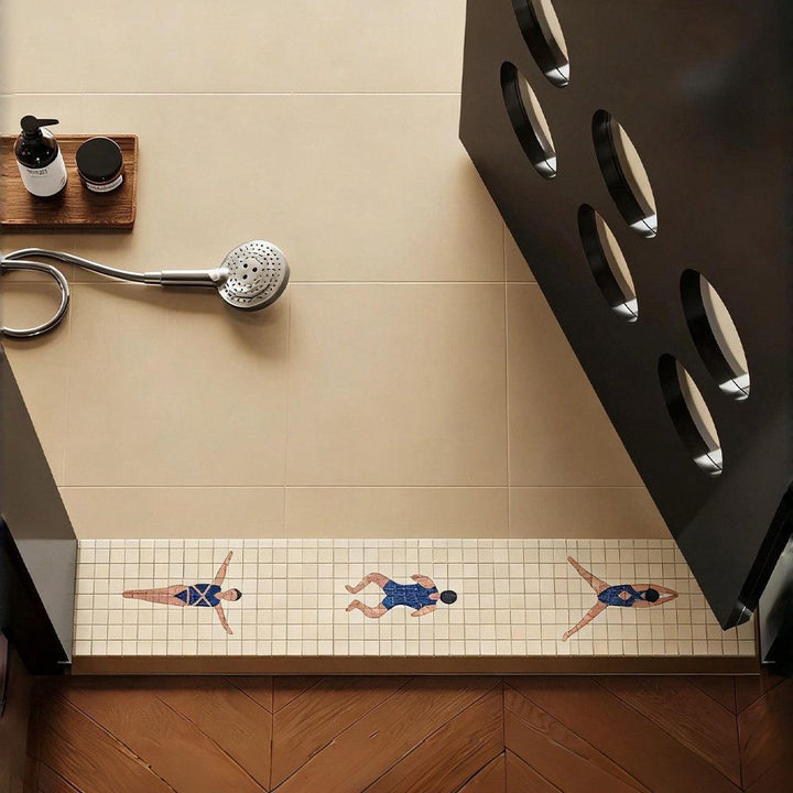 Decorative Mosaic Bathroom Tile Bowlift