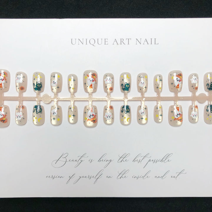 Halloween-Themed Decorative Press-On Nail Set