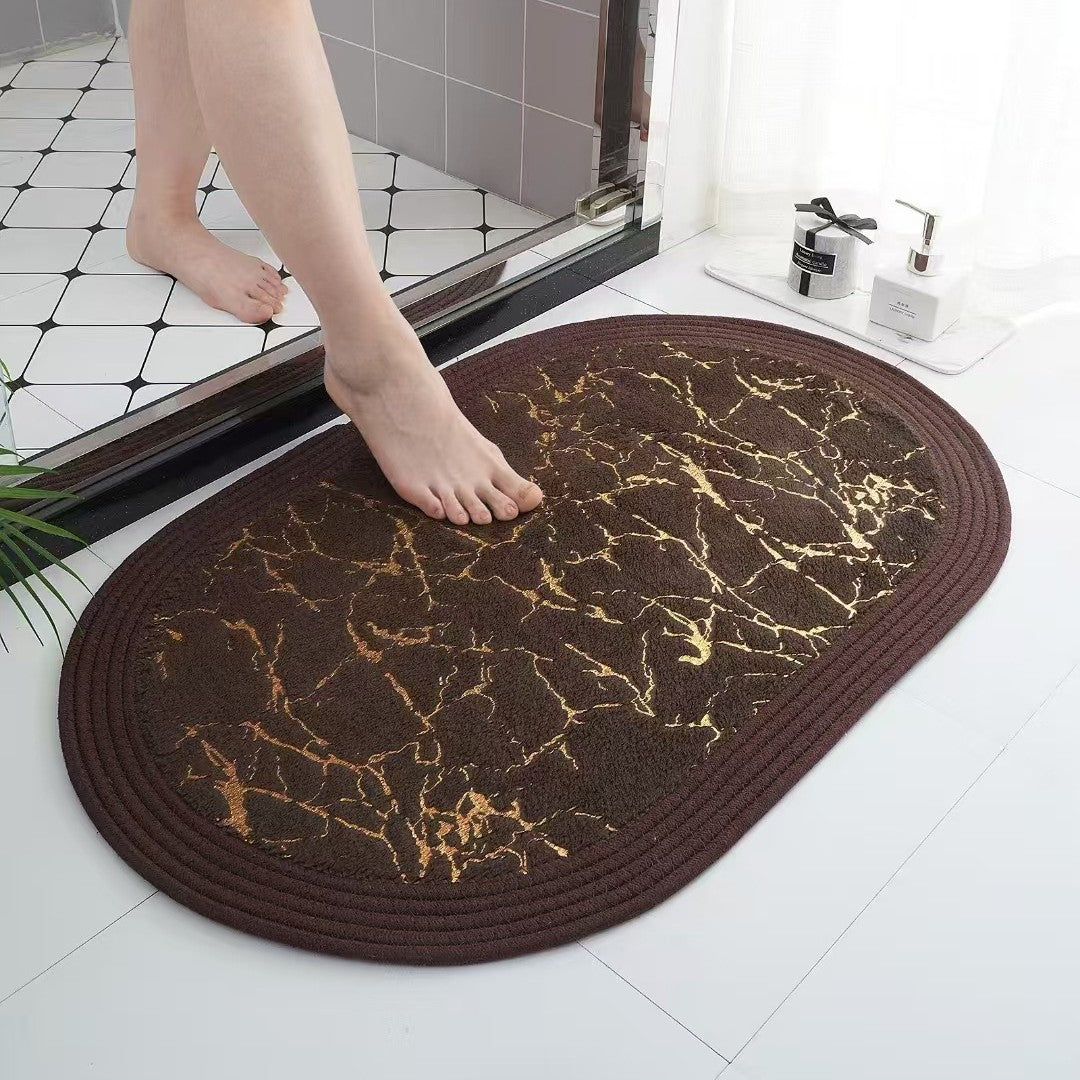 Luxurious Marble Pattern Bath Mat