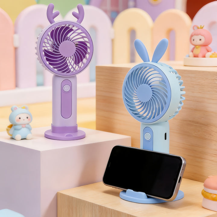 Ladies Hand Fan with Cute Animal Design Bowlift