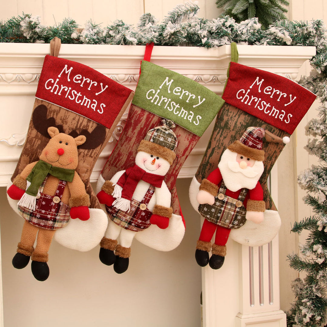 Plush Reindeer Christmas Stocking Bowlift