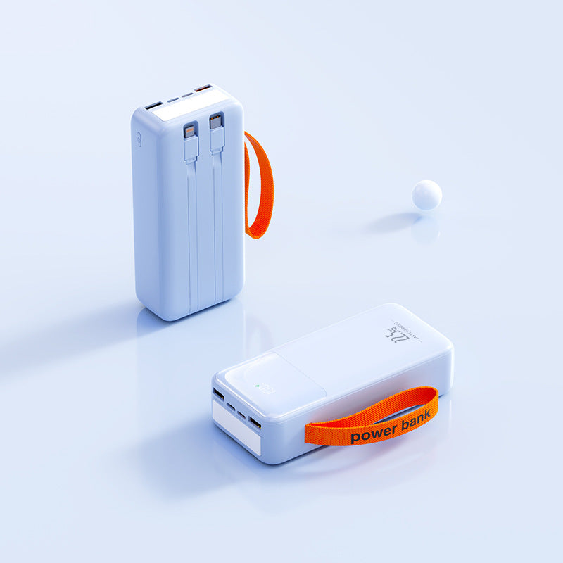 Portable power bank with integrated charging cable and fast charging function Bowlift