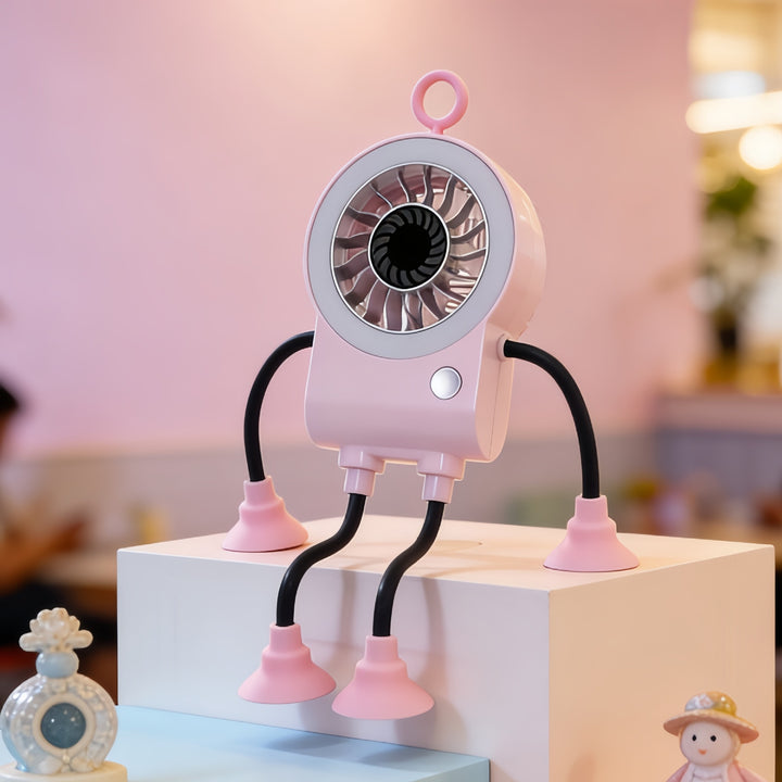 Creative USB Table Fan with LED Lighting Bowlift