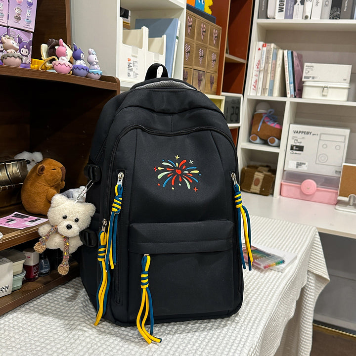 Backpack with Colorful Decorations and Innovative Compartments Bowlift