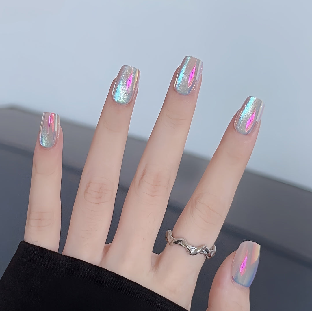 Glossy Gradient Press-On Nail Set
