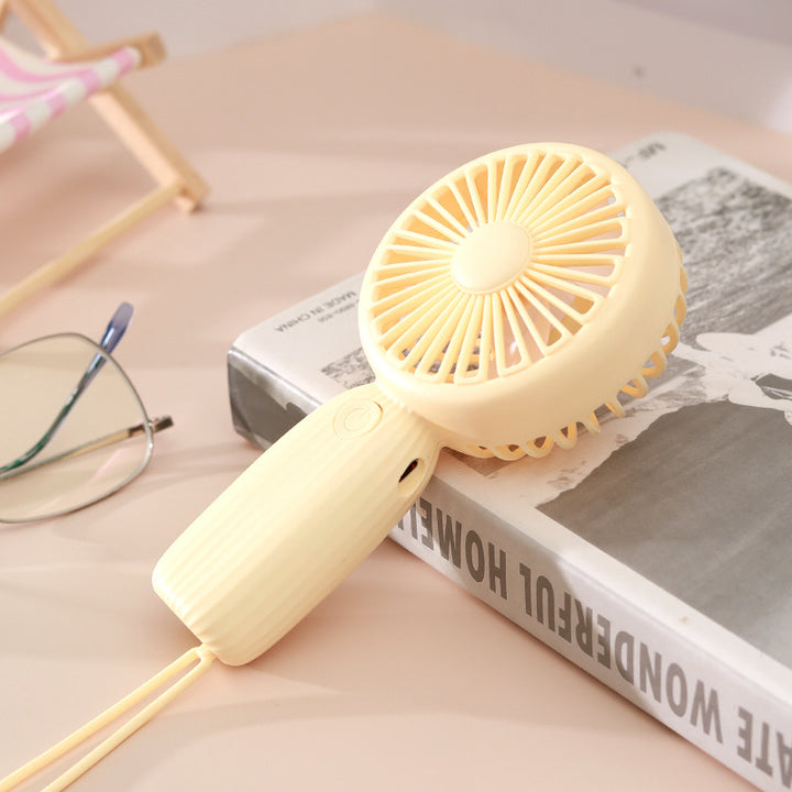 Women Portable USB Mini Fan with Ergonomic Handle Bowlift