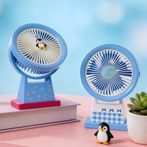 Portable Table Fan with Ergonomic Design and USB Port Bowlift
