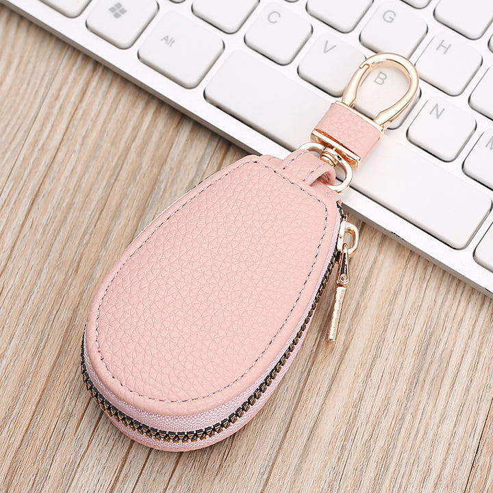 Compact Textured Keychain Wallet