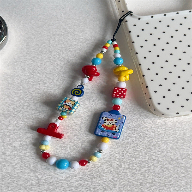 Colorful Themed Beaded Keychain Bowlift