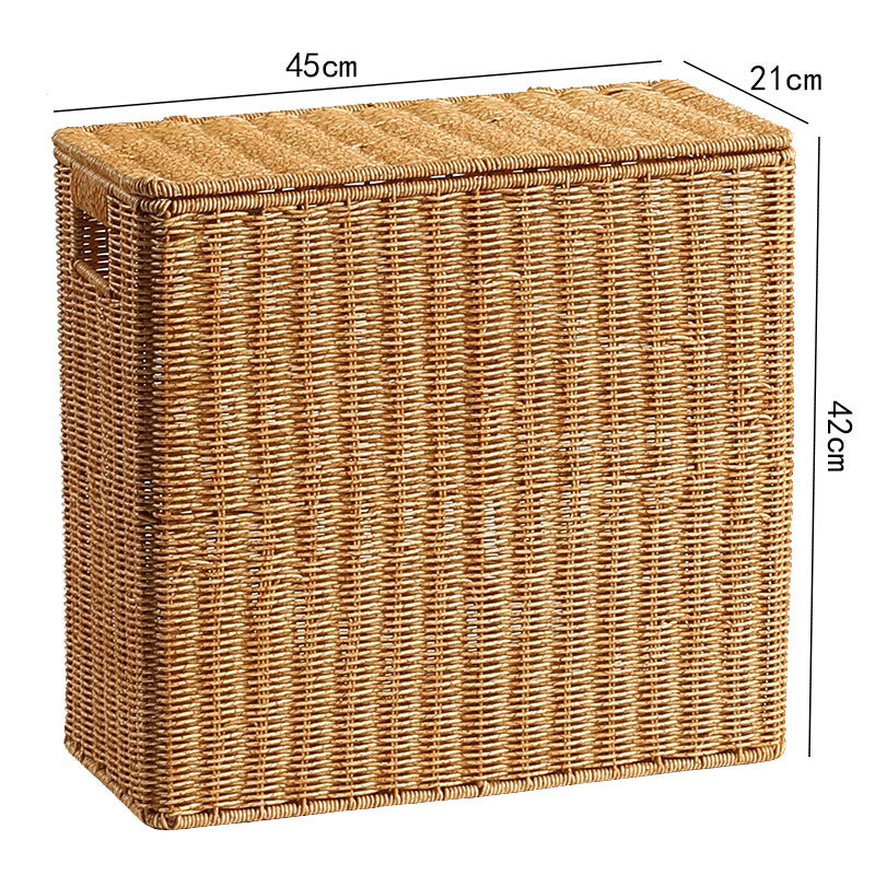 Handcrafted Rectangular Wicker Storage Box Bowlift