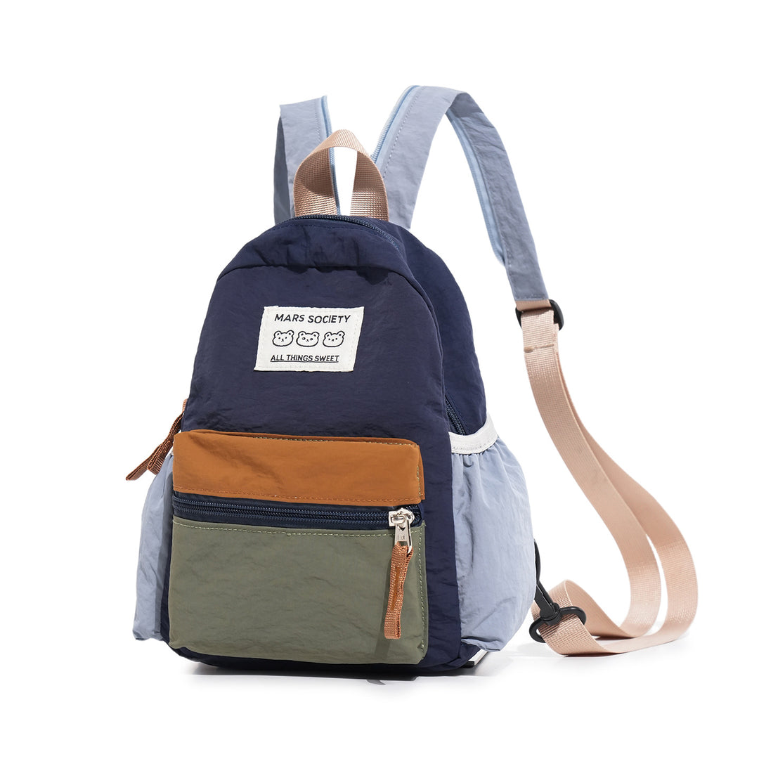 Color-Block Casual Backpack Bowlift