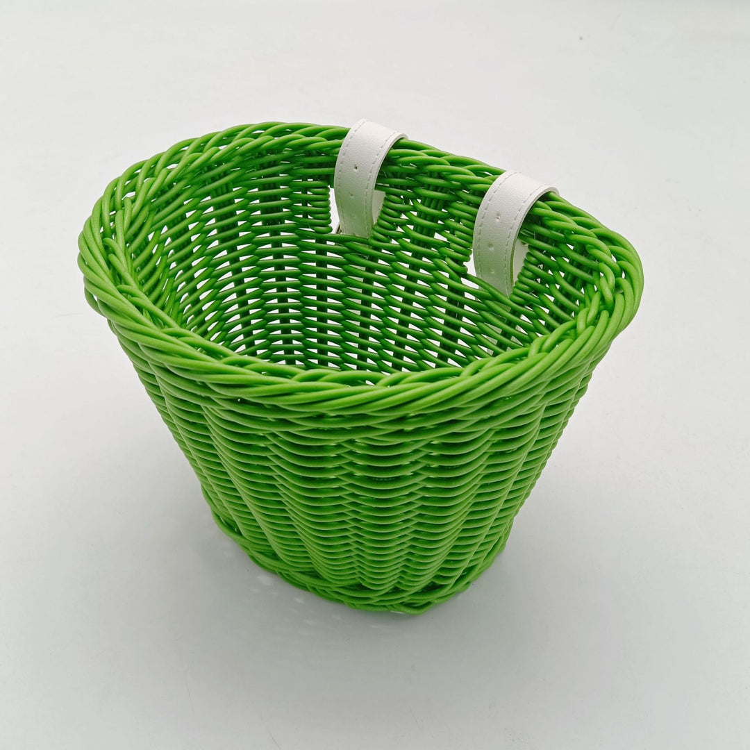Decorative Woven Storage Basket with Leather Handles Bowlift