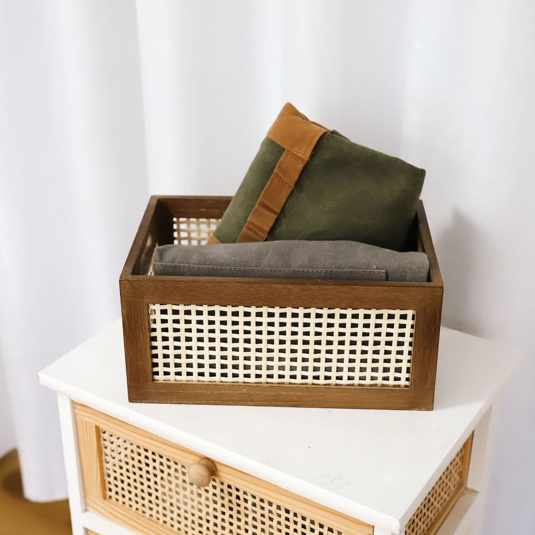 Handcrafted Natural Woven Storage Basket Bowlift