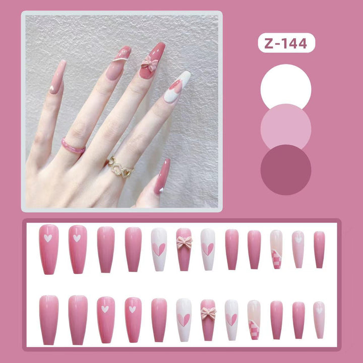 Sparkling Rhinestone Press-On Nail Set Bowlift
