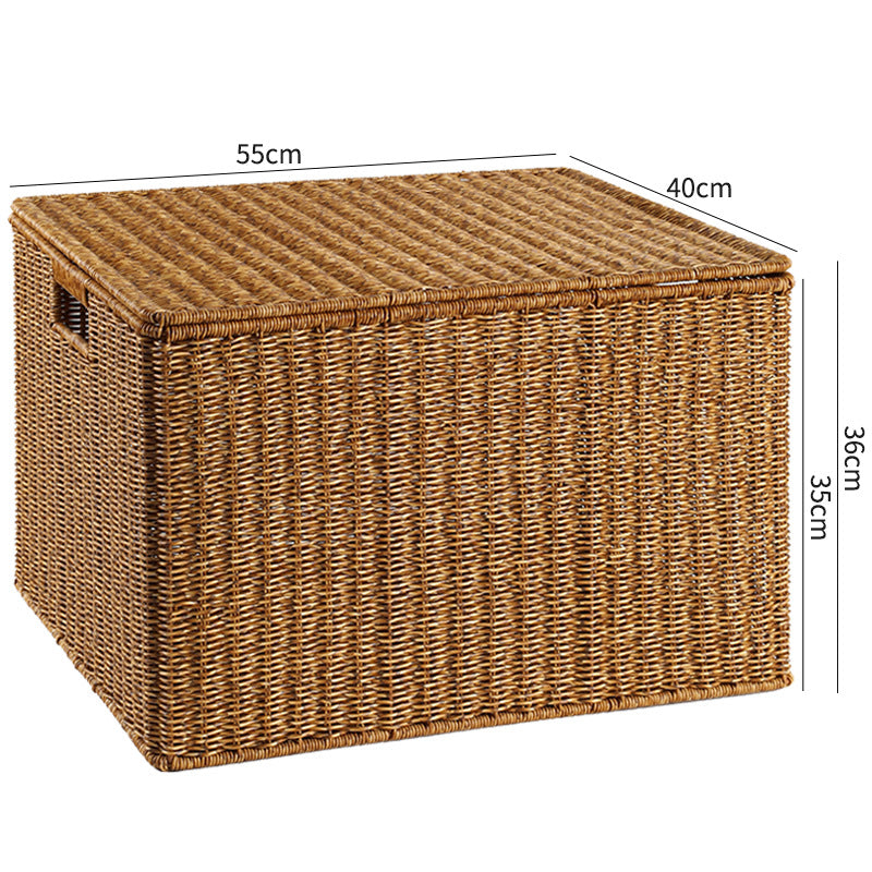 Handcrafted Rectangular Wicker Storage Box Bowlift
