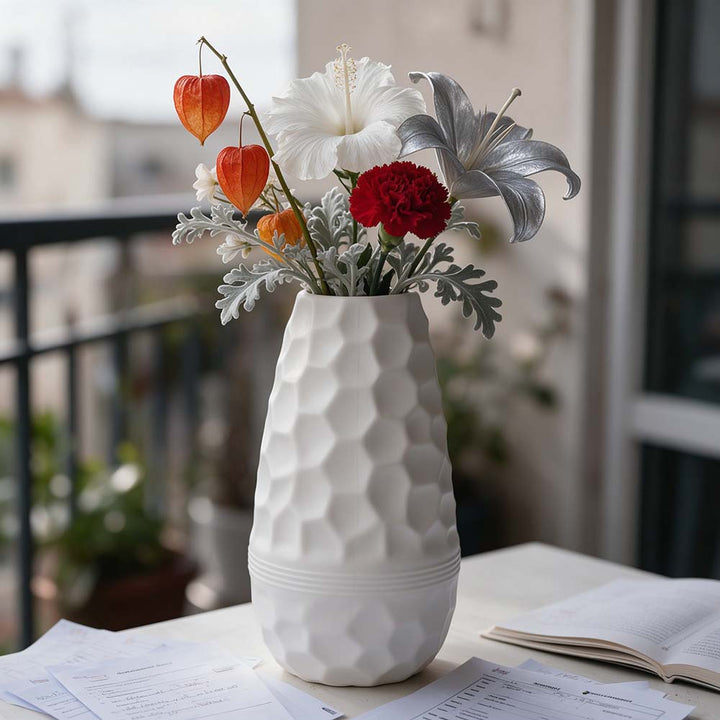 Textured Honeycomb Decorative Vase Bowlift
