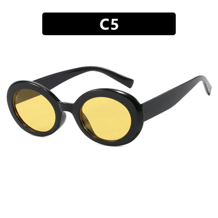 Women's round sunglasses with elegant plastic frame and UV protection Bowlift