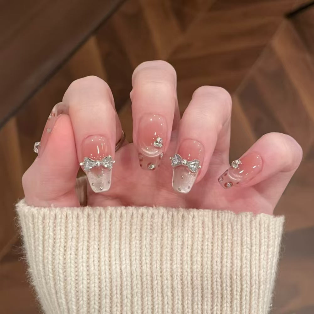 Glossy Press-On Nail Extensions Bowlift