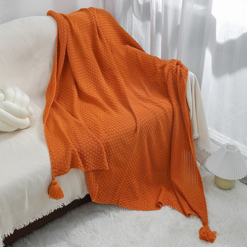 Cozy Woven Throw Blanket Bowlift