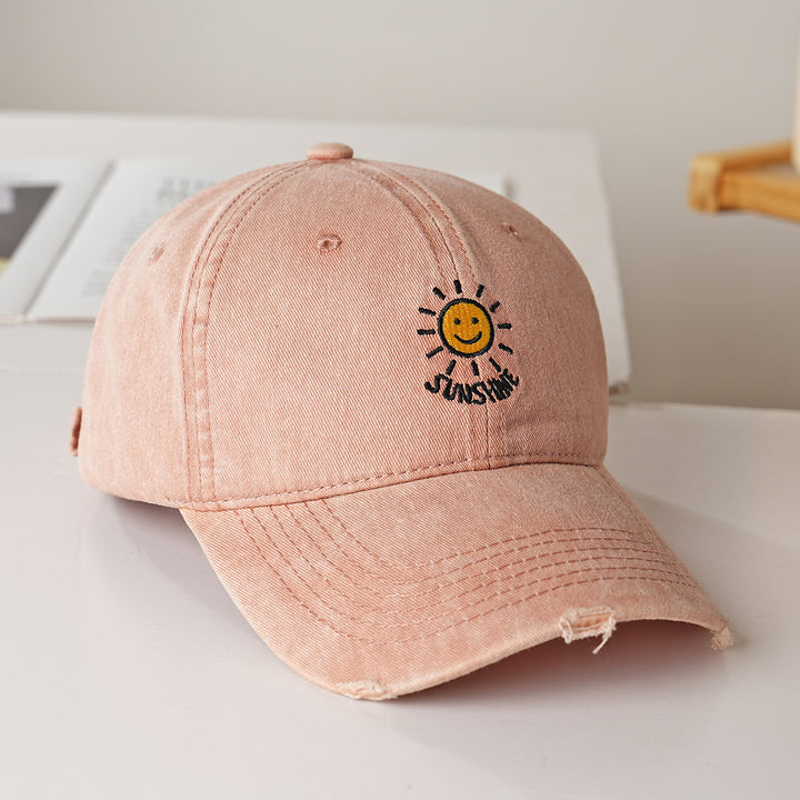 Women's sporty cotton cap with sun embroidery Bowlift