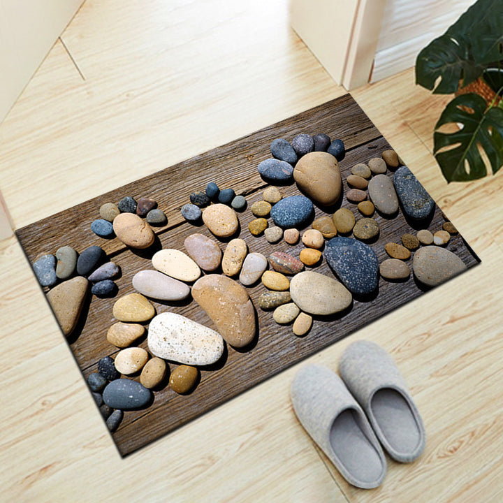 Stone-Inspired Decorative Floor Mat Bowlift