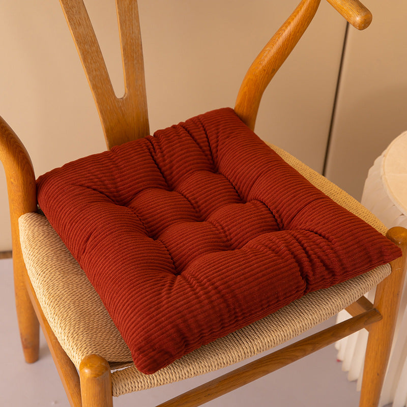 Tufted corduroy seat cushion with high-density polyester fill and anti-slip backing Bowlift