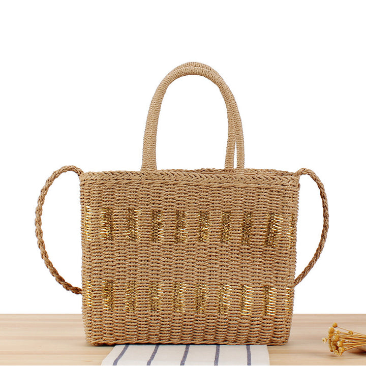 Braided tote bag with double carrying handles Bowlift