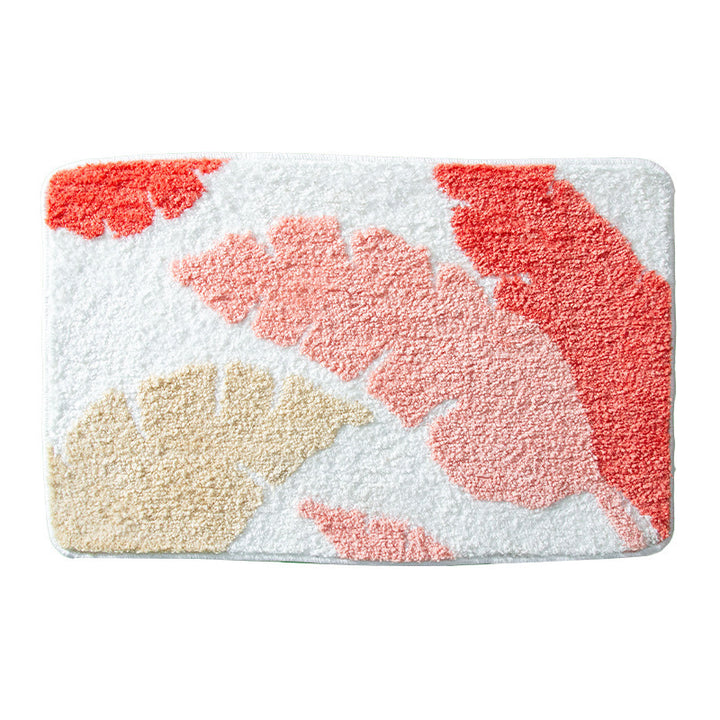 Leaf Print Bath Mat Bowlift