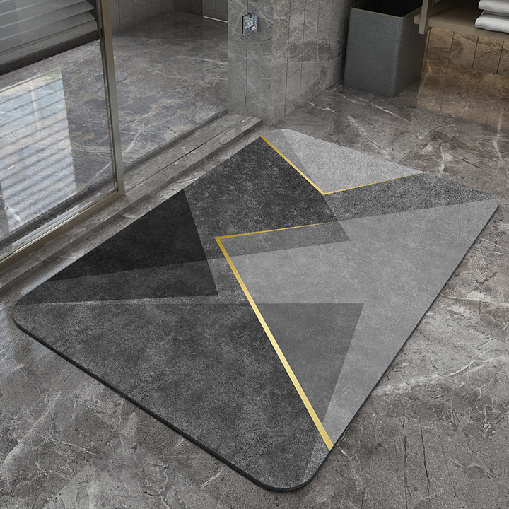 Modern Geometric Bath Mat Bowlift