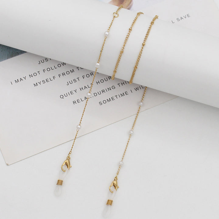 Multicolor Gemstone Eyewear Chain Bowlift