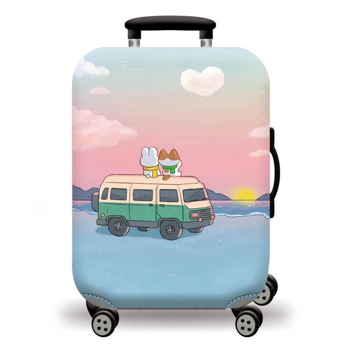 Unisex Hard-shell suitcase with stunning mountain landscape design Bowlift