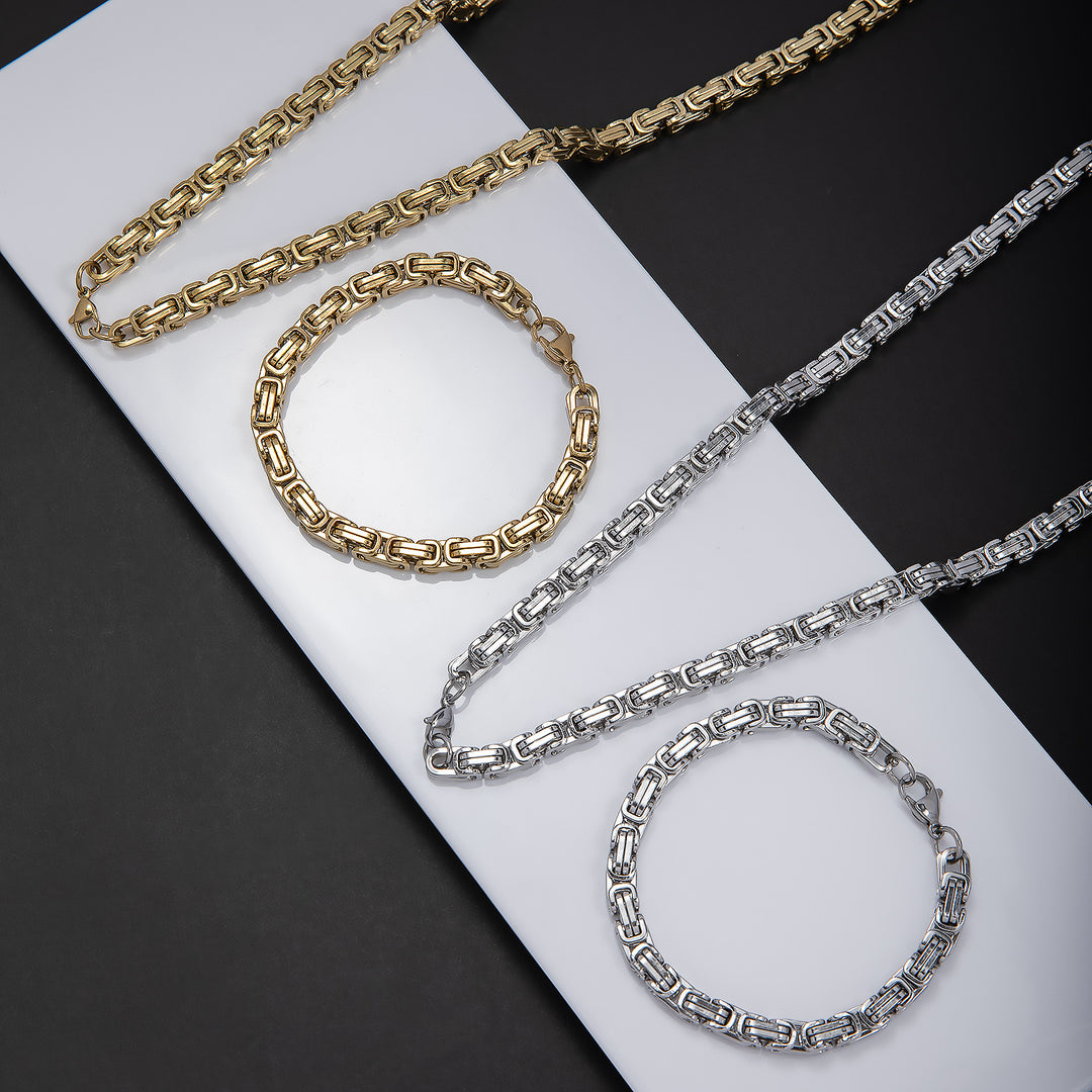 Chunky Link Chain Jewelry Set Bowlift