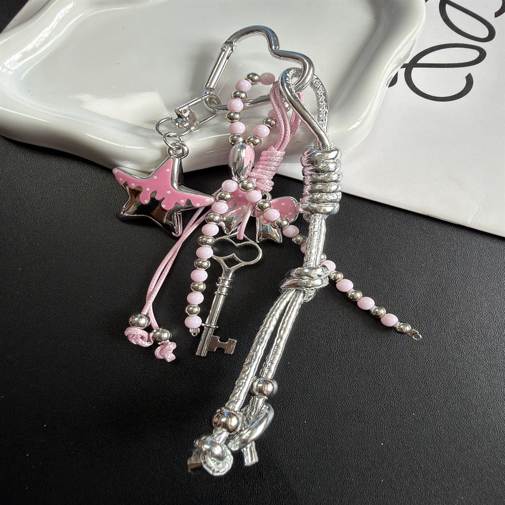 Unique Beaded Charm Keychain Holder Bowlift