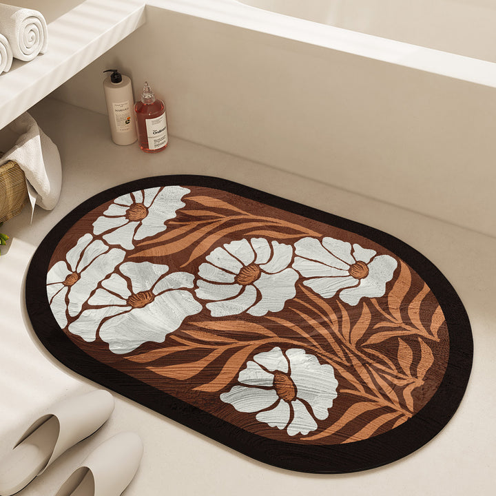 Floral Print Area Rug Bowlift