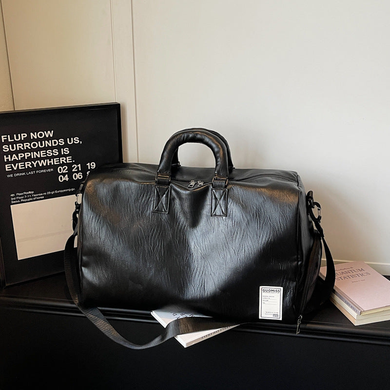Premium Leather Travel Holdall Bowlift
