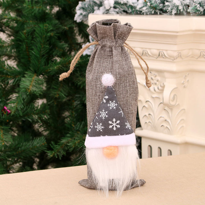 Decorative Holiday Wine Bottle Cover Bowlift