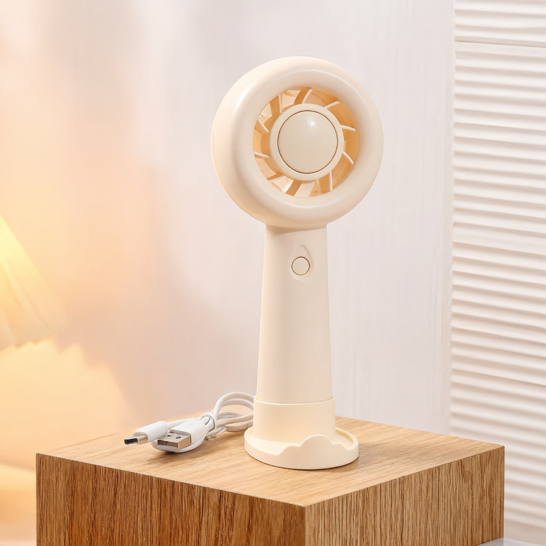 Women's Portable Hand Fan with Stepless Speed Control Bowlift