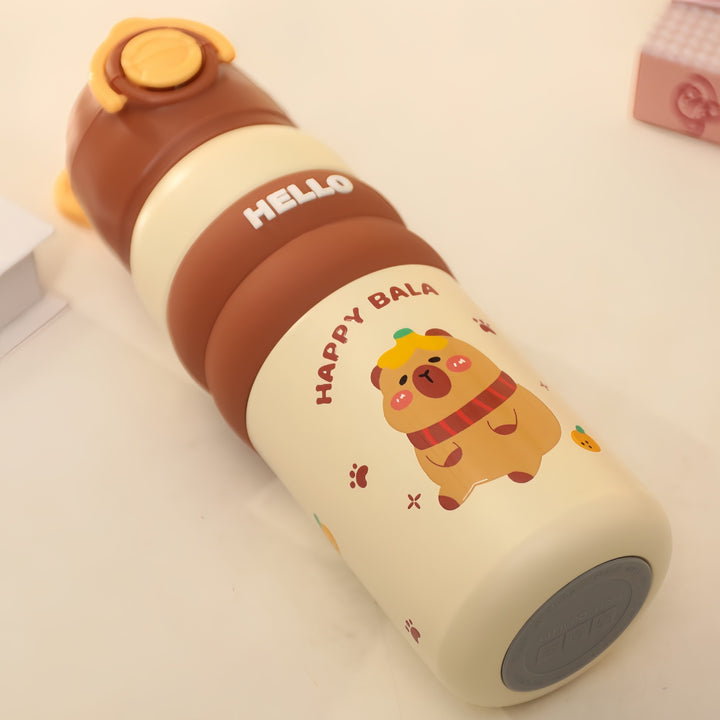 Creative water bottle with leak-proof lid Bowlift