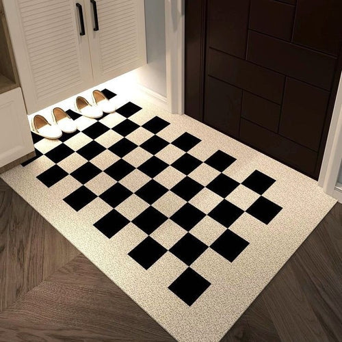 Stylish Checkered Floor Mat