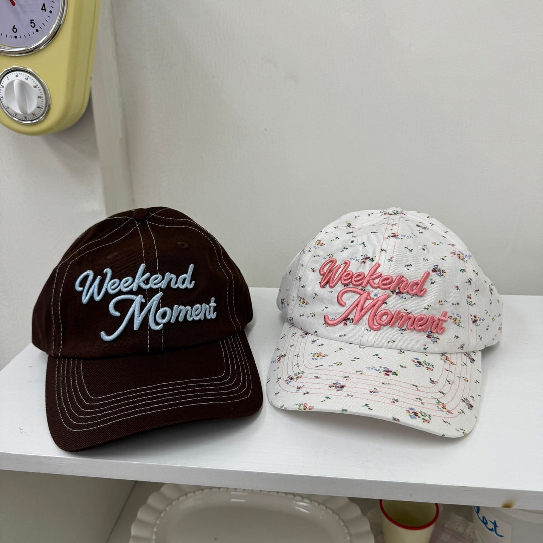 Women's Casual Cotton Baseball Cap with Embroidered Phrase Bowlift