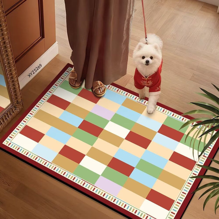 Colorful Patterned Floor Mat Bowlift