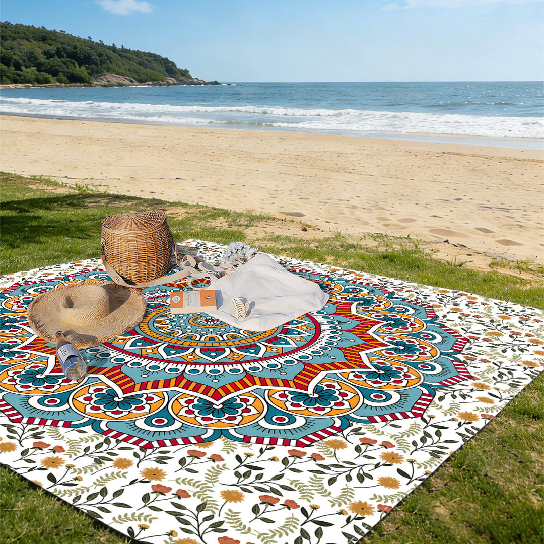 Mandala Design Beach Mat Bowlift