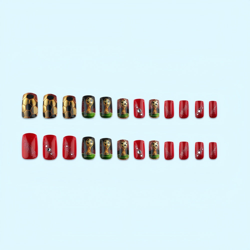 Sports-themed design artificial nails Bowlift